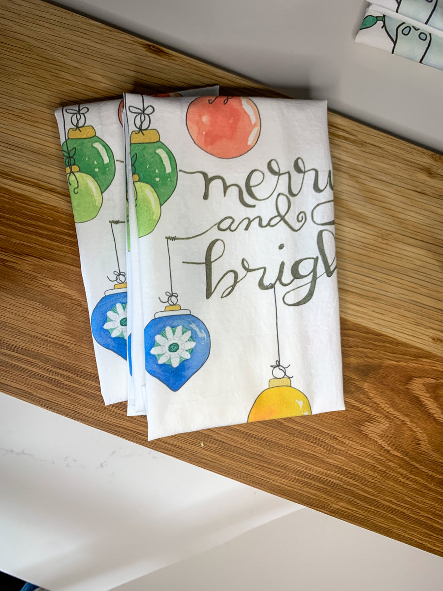Three Trees Christmas towel, flour sack towel, Christmas gift, Hostess –  itsbydesign