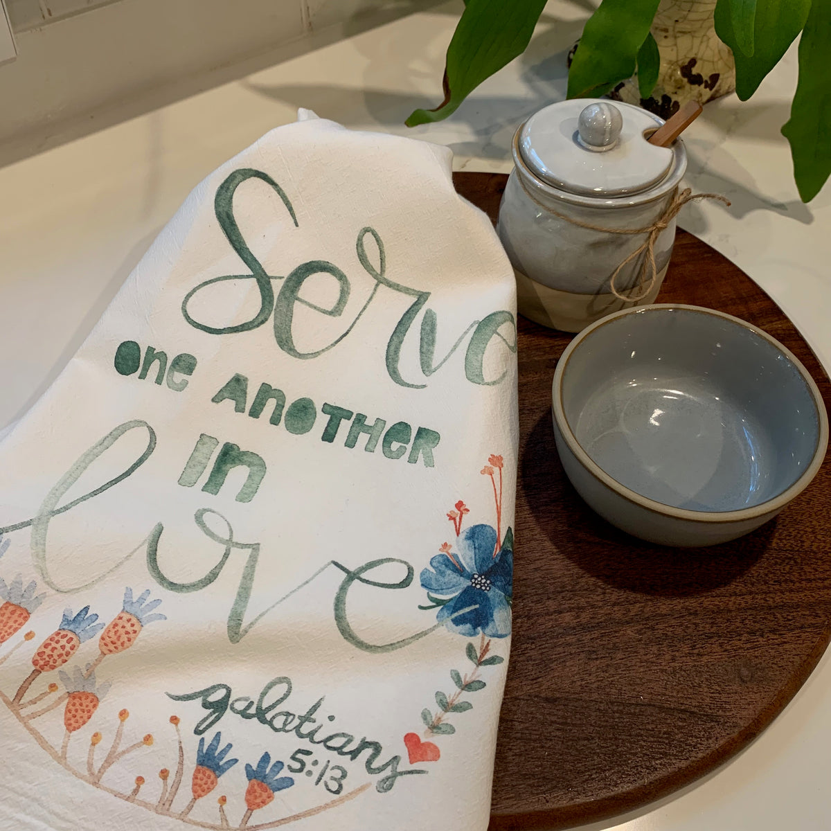 Stitch It: Embellished Flour Sack Towels - The Borrowed AbodeThe Borrowed  Abode