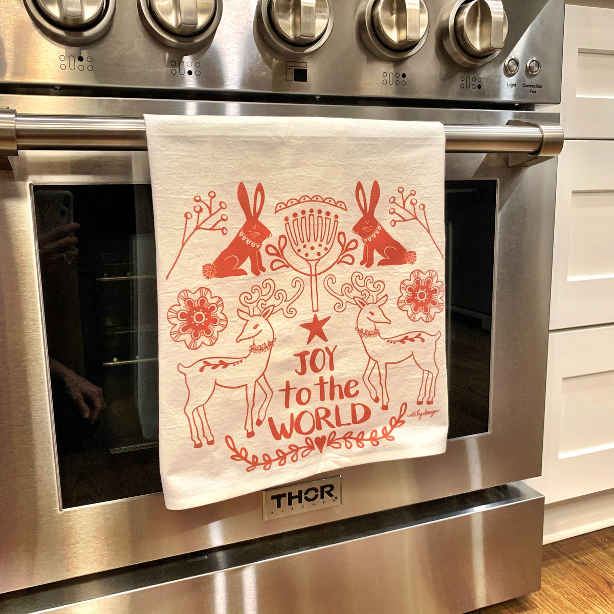 Christmas Birds Tea Towel - Cardinal Flour Sack Towel - Winter Kitchen –  Running Frog Studio