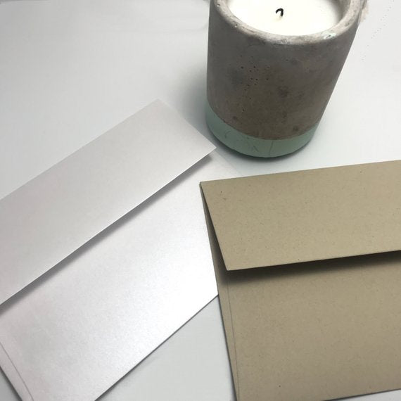 Let Love Grow Card  / watercolor / single folded card / blank inside / Kraft envelope